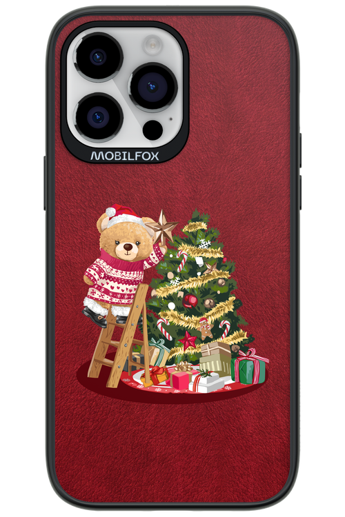 Christmas Bear (Burgundy) - Apple iPhone 14 Pro Max