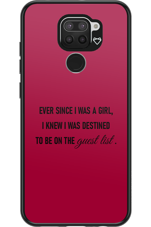 Guest List - Xiaomi Redmi Note 9