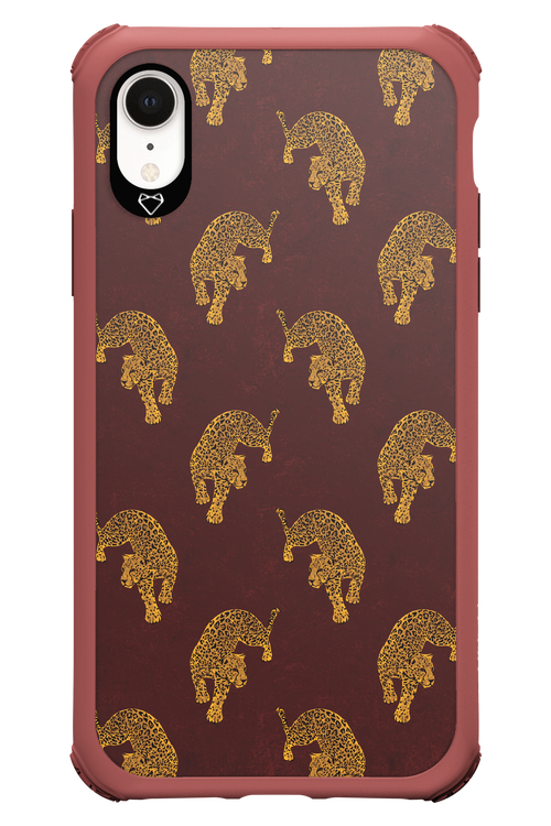 Burgundy Leopard Pattern - Apple iPhone XR