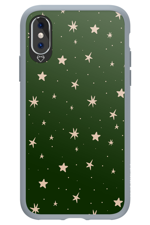 Forest Green Stars - Apple iPhone XS