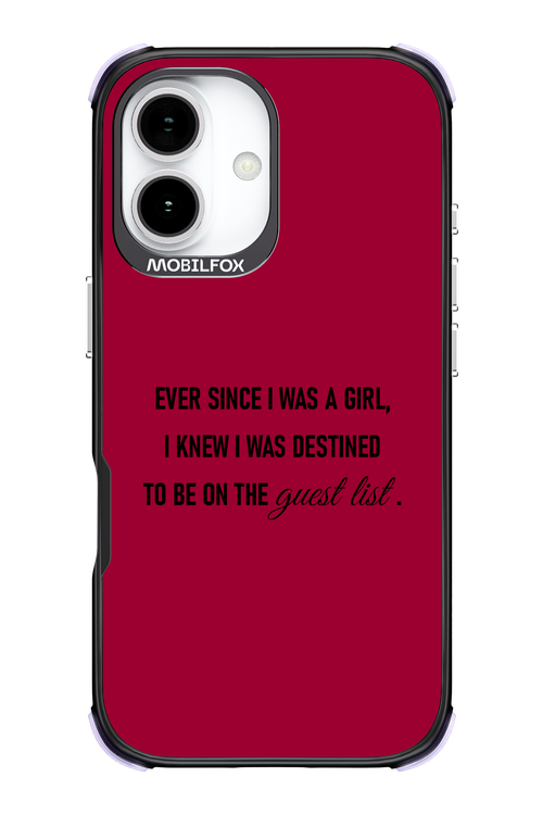 Guest List - Apple iPhone 17