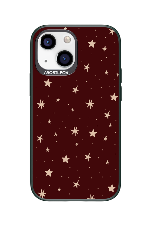 Burgundy Stars - Apple iPhone 13 Mini