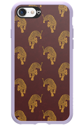 Burgundy Leopard Pattern - Apple iPhone 8