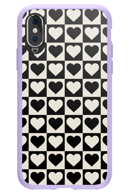 Checkered Heart - Apple iPhone X