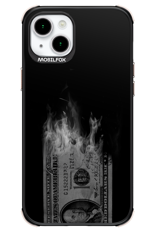 Money Burn B&W - Apple iPhone 15 Plus