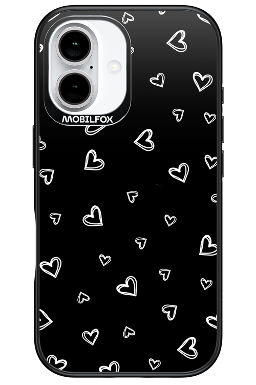 Monochrome Hearts 2.0 - Apple iPhone 16