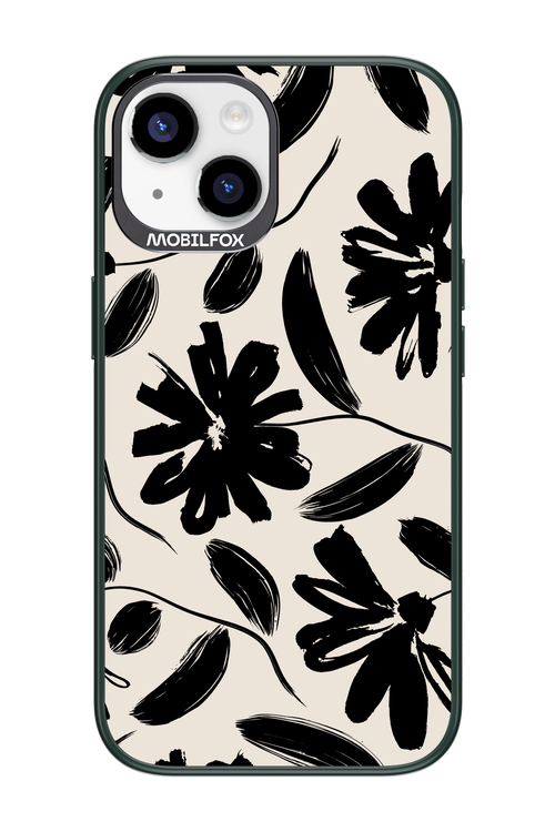 Monochrome Flowerss - Apple iPhone 14