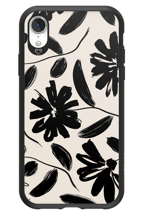 Monochrome Flowerss - Apple iPhone XR