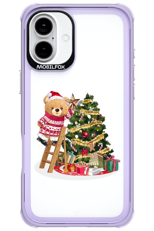 Christmas Bear (Transparent) - Apple iPhone 16 Plus
