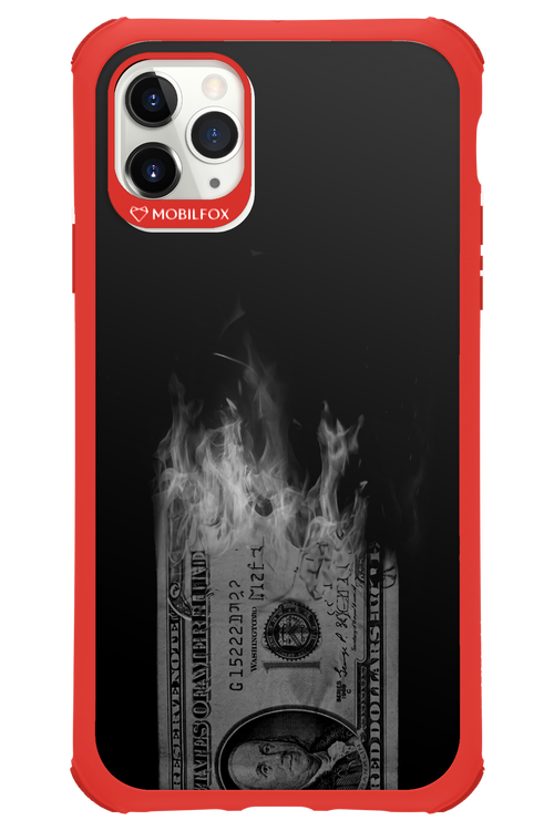 Money Burn B&W - Apple iPhone 11 Pro Max