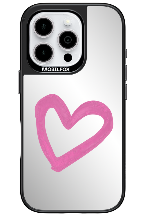 Pink Heart Mirror 2.0 - Apple iPhone 16 Pro