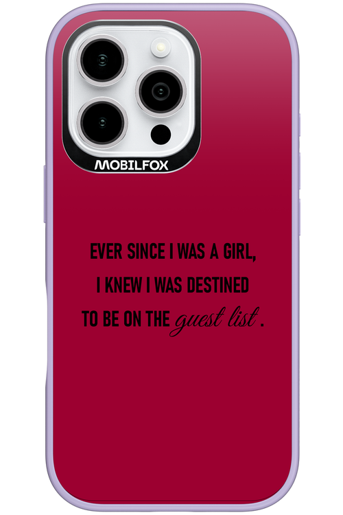 Guest List - Apple iPhone 16 Pro