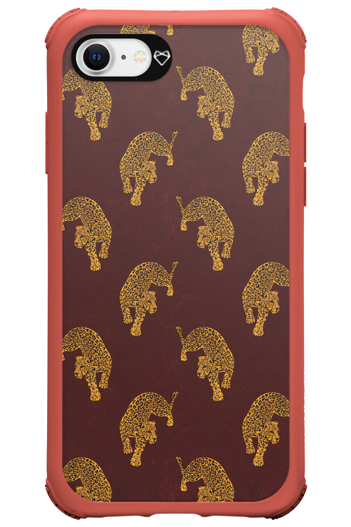 Burgundy Leopard Pattern - Apple iPhone SE 2020