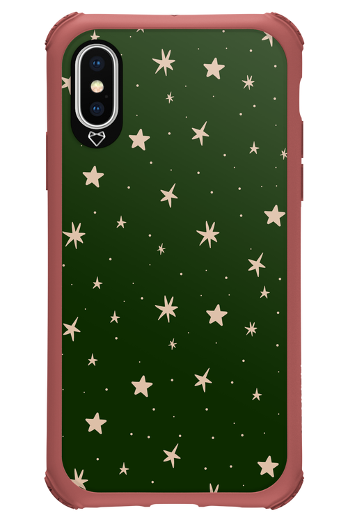 Forest Green Stars - Apple iPhone XS