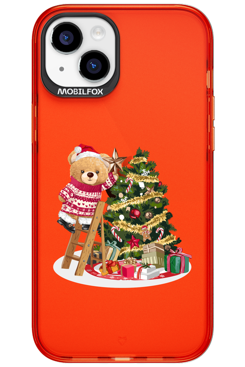 Christmas Bear (Transparent) - Apple iPhone 15 Plus