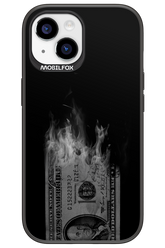 Money Burn B&W - Apple iPhone 15