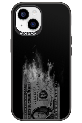 Money Burn B&W - Apple iPhone 15