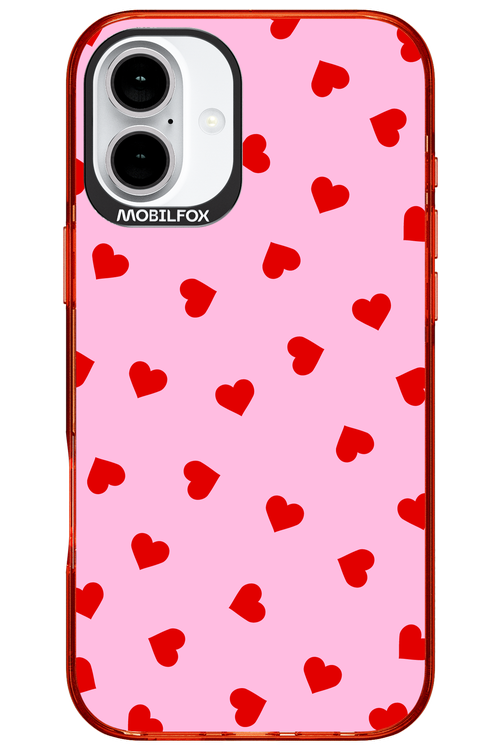 Sprinkle Heart Pink - Apple iPhone 16 Plus