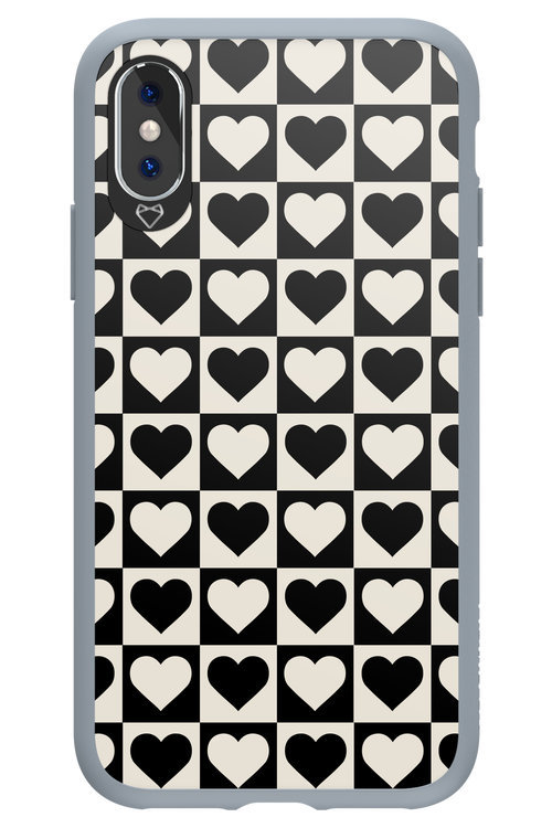 Checkered Heart - Apple iPhone XS