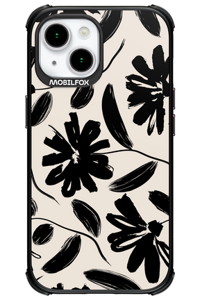 Monochrome Flowerss - Apple iPhone 15