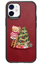 Christmas Bear (Burgundy) - Apple iPhone 12 Mini