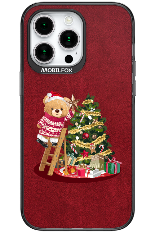 Christmas Bear (Burgundy) - Apple iPhone 15 Pro Max