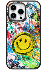 Crayon Smiley Colorful - Apple iPhone 15 Pro Max