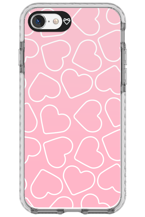 Line Heart Pink - Apple iPhone SE 2020