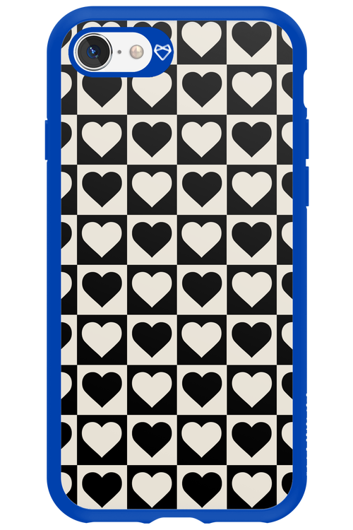 Checkered Heart - Apple iPhone SE 2022