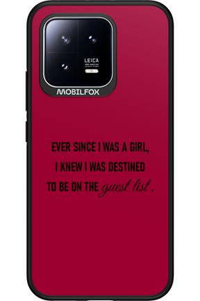 Guest List - Xiaomi 13