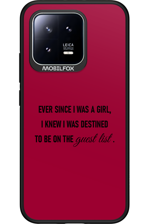 Guest List - Xiaomi 13