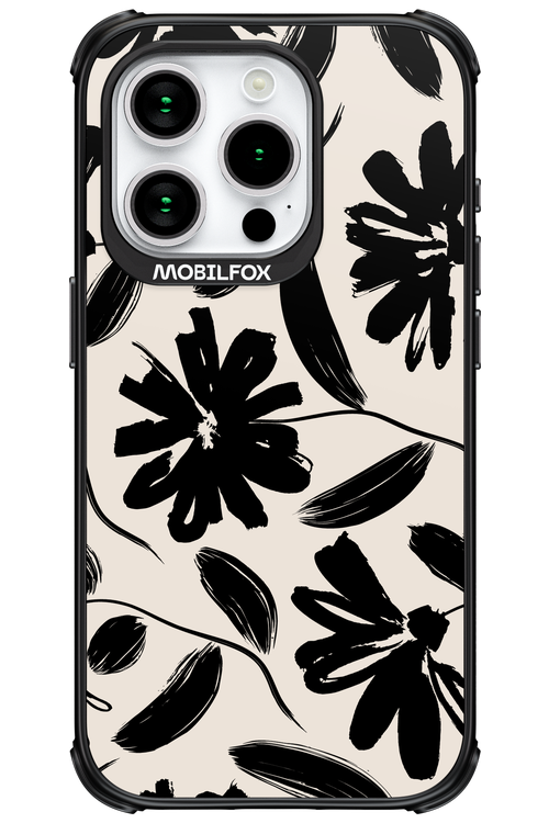 Monochrome Flowerss - Apple iPhone 15 Pro