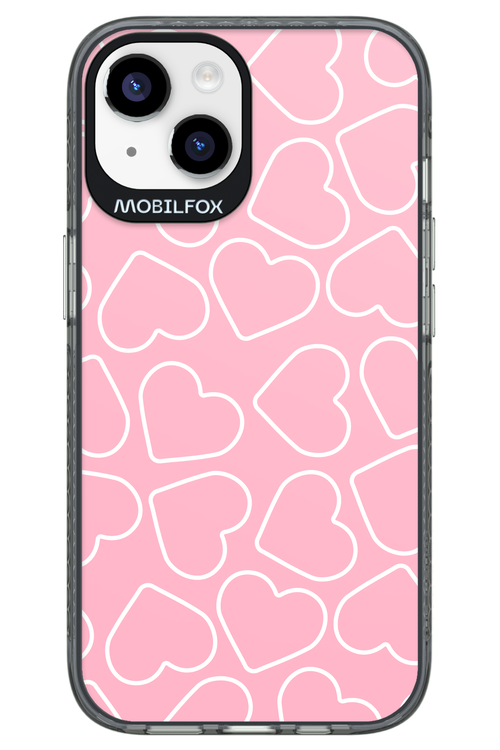 Line Heart Pink - Apple iPhone 14