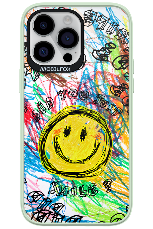 Crayon Smiley Colorful - Apple iPhone 14 Pro Max