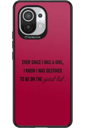 Guest List - Xiaomi Mi 11 5G