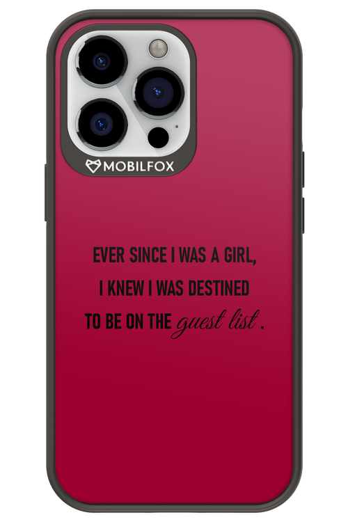 Guest List - Apple iPhone 13 Pro