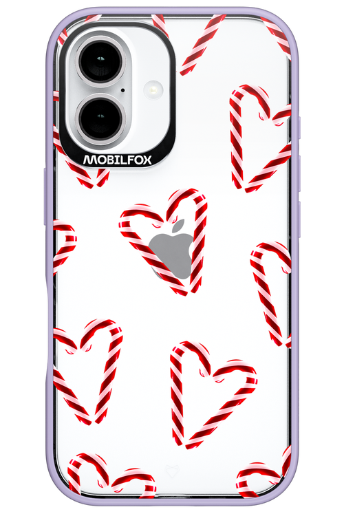 Candy Cane Hearts - Apple iPhone 16