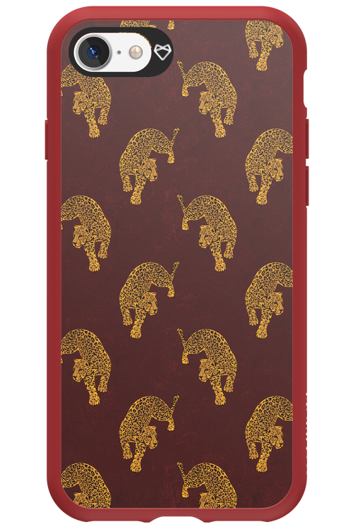 Burgundy Leopard Pattern - Apple iPhone 7