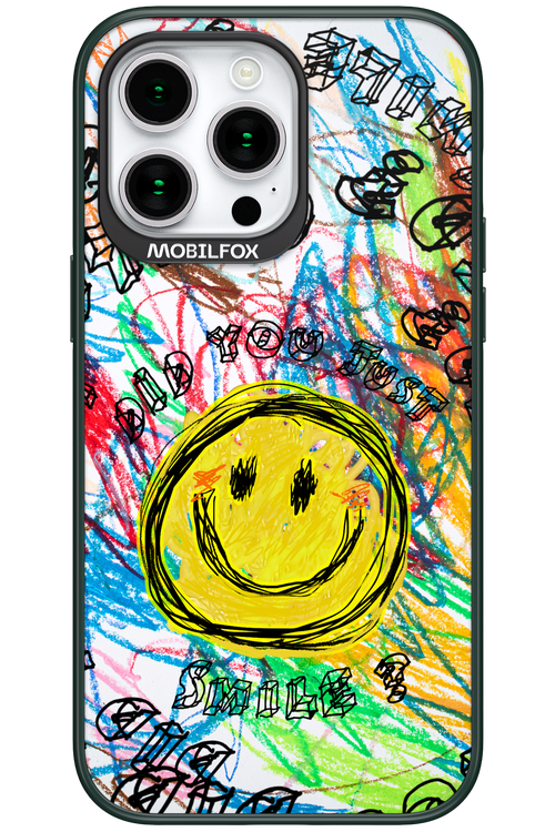 Crayon Smiley Colorful - Apple iPhone 15 Pro Max