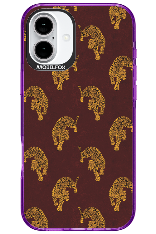 Burgundy Leopard Pattern - Apple iPhone 16 Plus