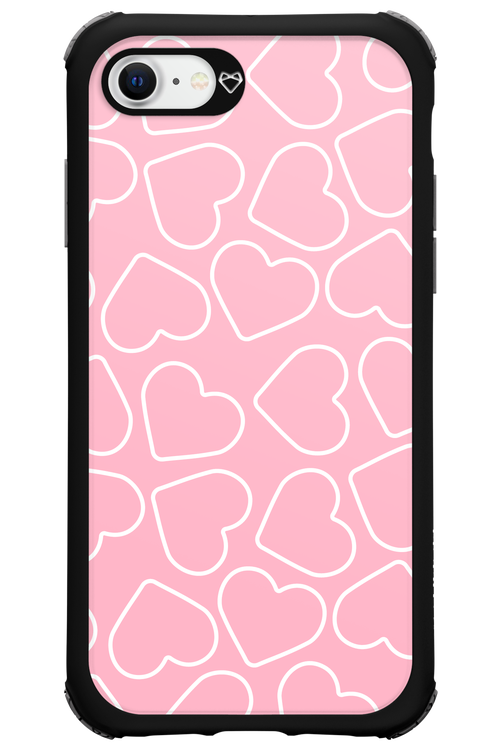 Line Heart Pink - Apple iPhone SE 2022