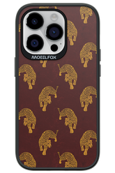 Burgundy Leopard Pattern - Apple iPhone 14 Pro