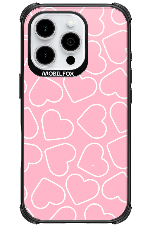 Line Heart Pink - Apple iPhone 16 Pro