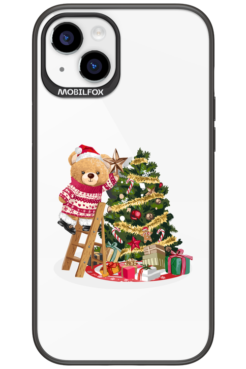 Christmas Bear (Transparent) - Apple iPhone 15 Plus