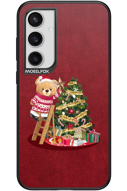 Christmas Bear (Burgundy) - Samsung Galaxy S24+