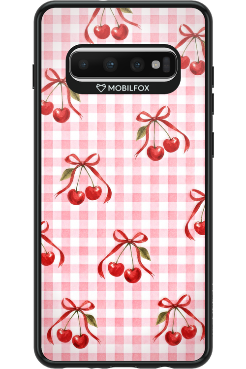 Pink Cherry Checked 2.0 - Samsung Galaxy S10+