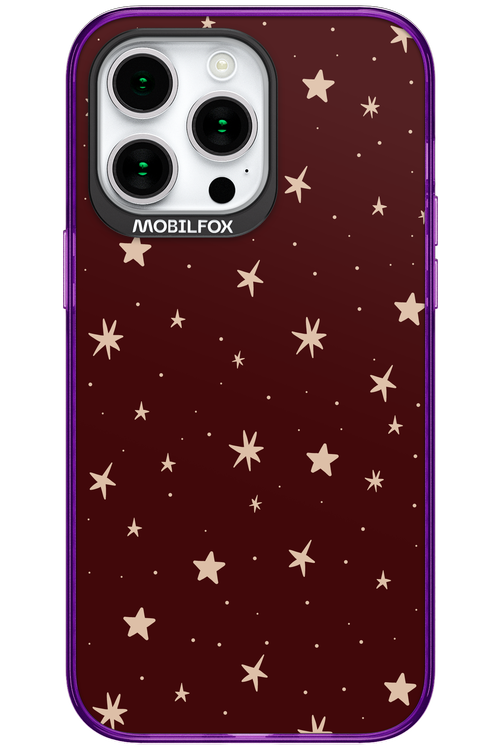 Burgundy Stars - Apple iPhone 15 Pro Max