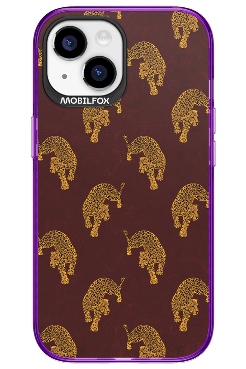 Burgundy Leopard Pattern - Apple iPhone 15