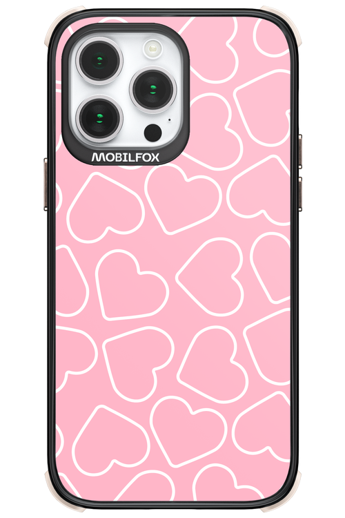 Line Heart Pink - Apple iPhone 14 Pro Max