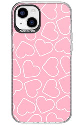 Line Heart Pink - Apple iPhone 15 Plus